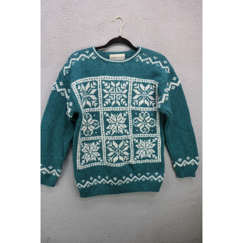 Vtg. Pride's Landing 100% Wool Grandpa Sweater-Small-Winter-Time Capsule-Ski